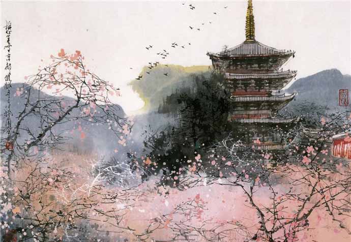 Китайский храм рисунок - 67 фото
